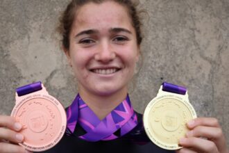 Candela Vázquez fue recibida en el Estadio tras su doble medalla en los Panamericanos Junior | FM Avenida