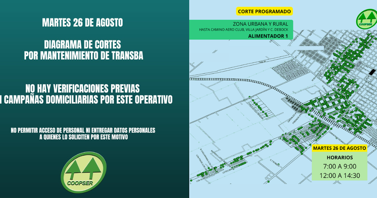 Cortes de luz programados en San Pedro por tareas de mantenimiento | FM Avenida