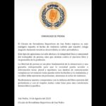 El Círculo de Periodistas Deportivos repudió la agresión sufrida por Augusto Azimonti | FM Avenida