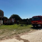 Incendio en la ex planta depuradora: dos unidades de Bomberos trabajaron para sofocar el fuego | FM Avenida