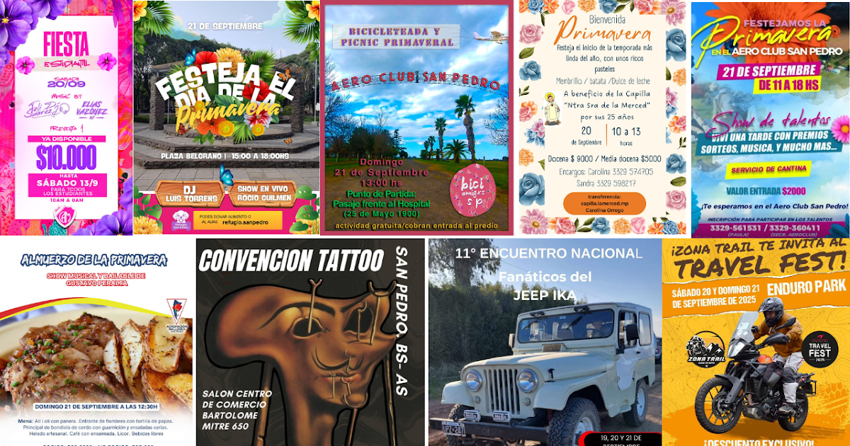 San Pedro se prepara para festejar el Día de la Primavera con festivales, encuentros y shows: la grilla completa | FM Avenida