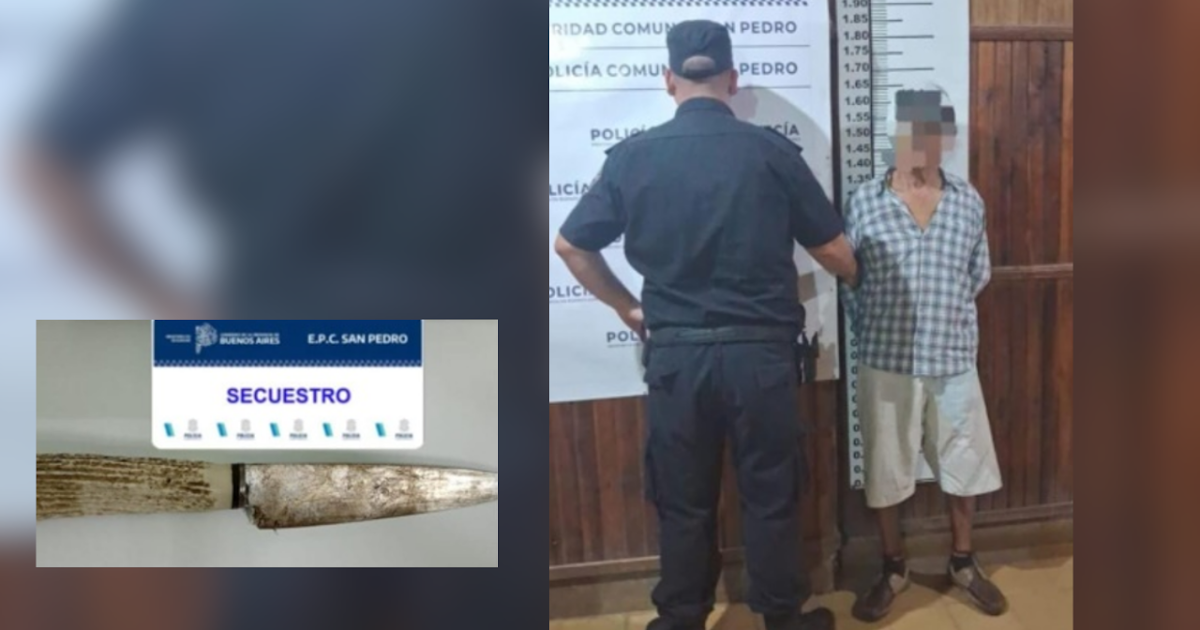 Aprehenden a un hombre por amenazas agravadas y secuestran un arma blanca | FM Avenida