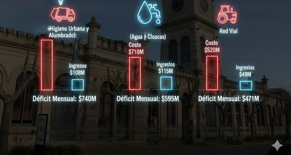 Borgo informó un déficit cientos de millones por mes entre el costo de servicios básicos y el ingreso por tasas | FM Avenida