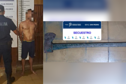 Detienen a un hombre que atacó con un hacha la moto de su cuñado e intentó agredir a la policía | FM Avenida