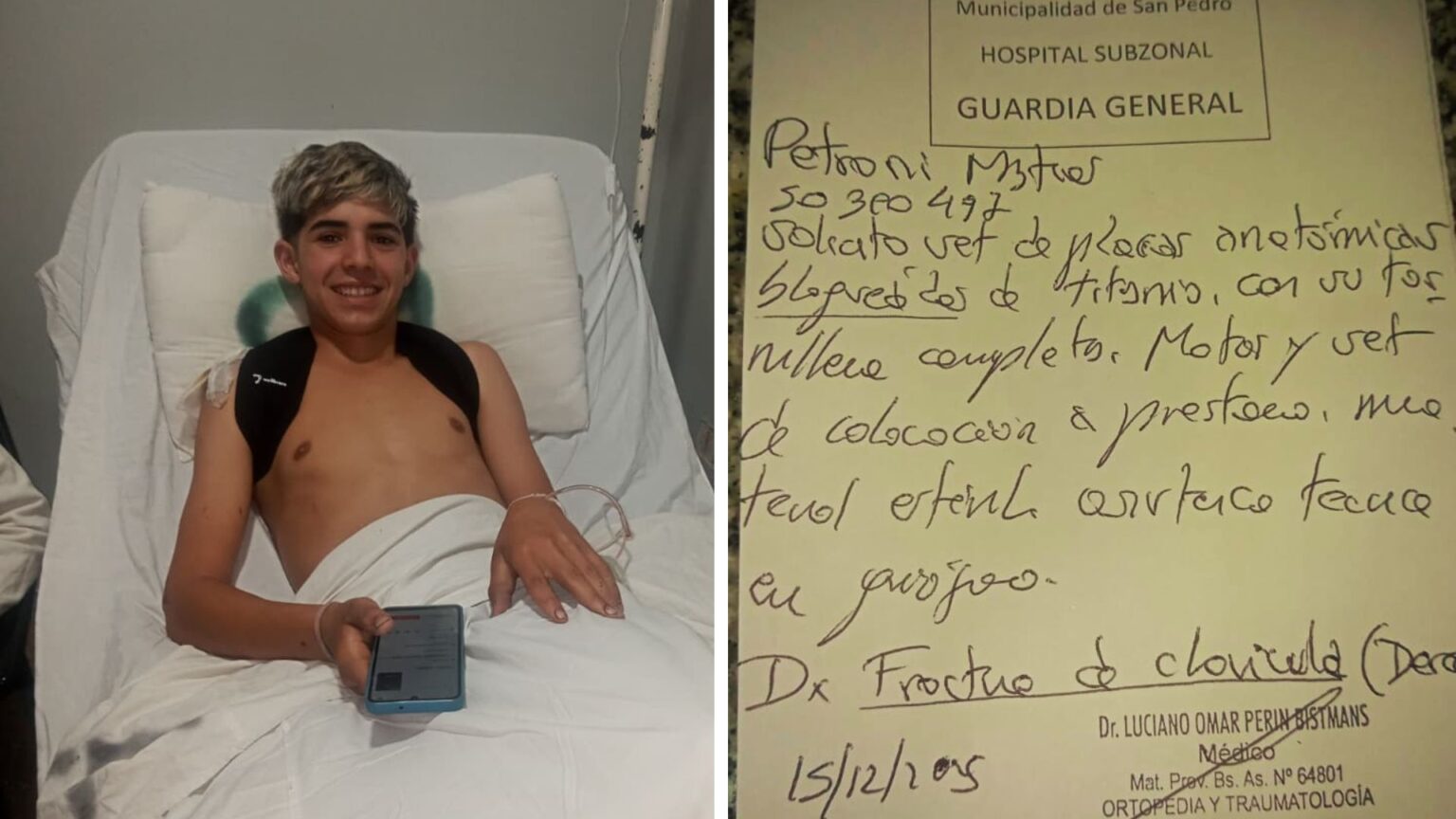 Piden colaboración para Luciano Petroni: el joven necesita una prótesis tras un accidente | FM Avenida