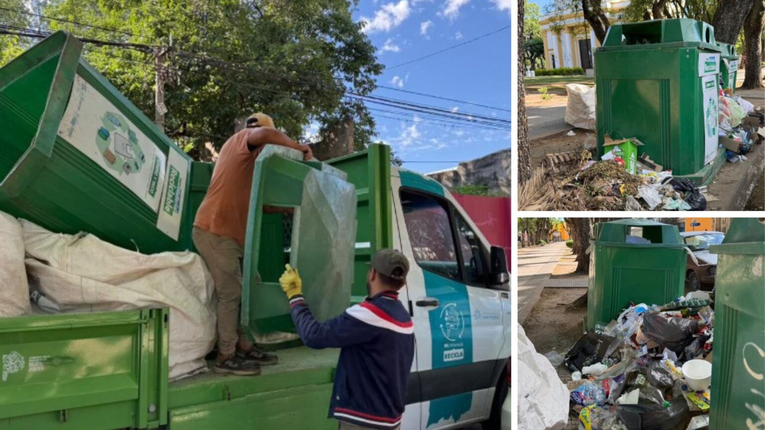 Sacaron los contenedores del Punto Verde de plaza Constitución por uso "irresponsable" | FM Avenida