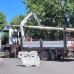 Salta y Colón: la empresa repuso los postes dañados tras el incidente provocado por un camión | FM Avenida