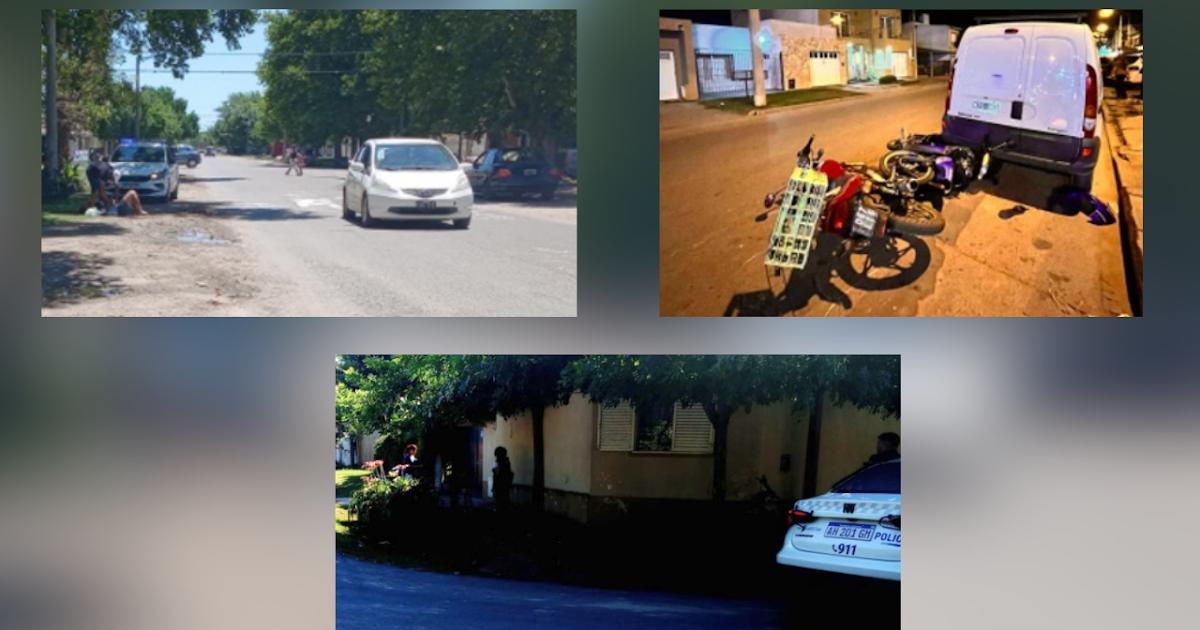 Tres choques entre motocicletas dejaron ocho heridos | FM Avenida