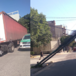 Un camión arrastró cables y quebró cinco postes en la zona céntrica | FM Avenida