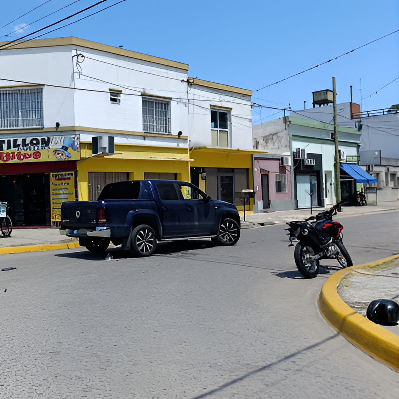 Accidente de tránsito: una camioneta y una moto chocaron en Pellegrini y Pavón | FM Avenida