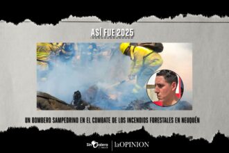 Así fue 2025: Luis Torrens, un bombero sampedrino en el combate de los incendios forestales en Neuquén | FM Avenida
