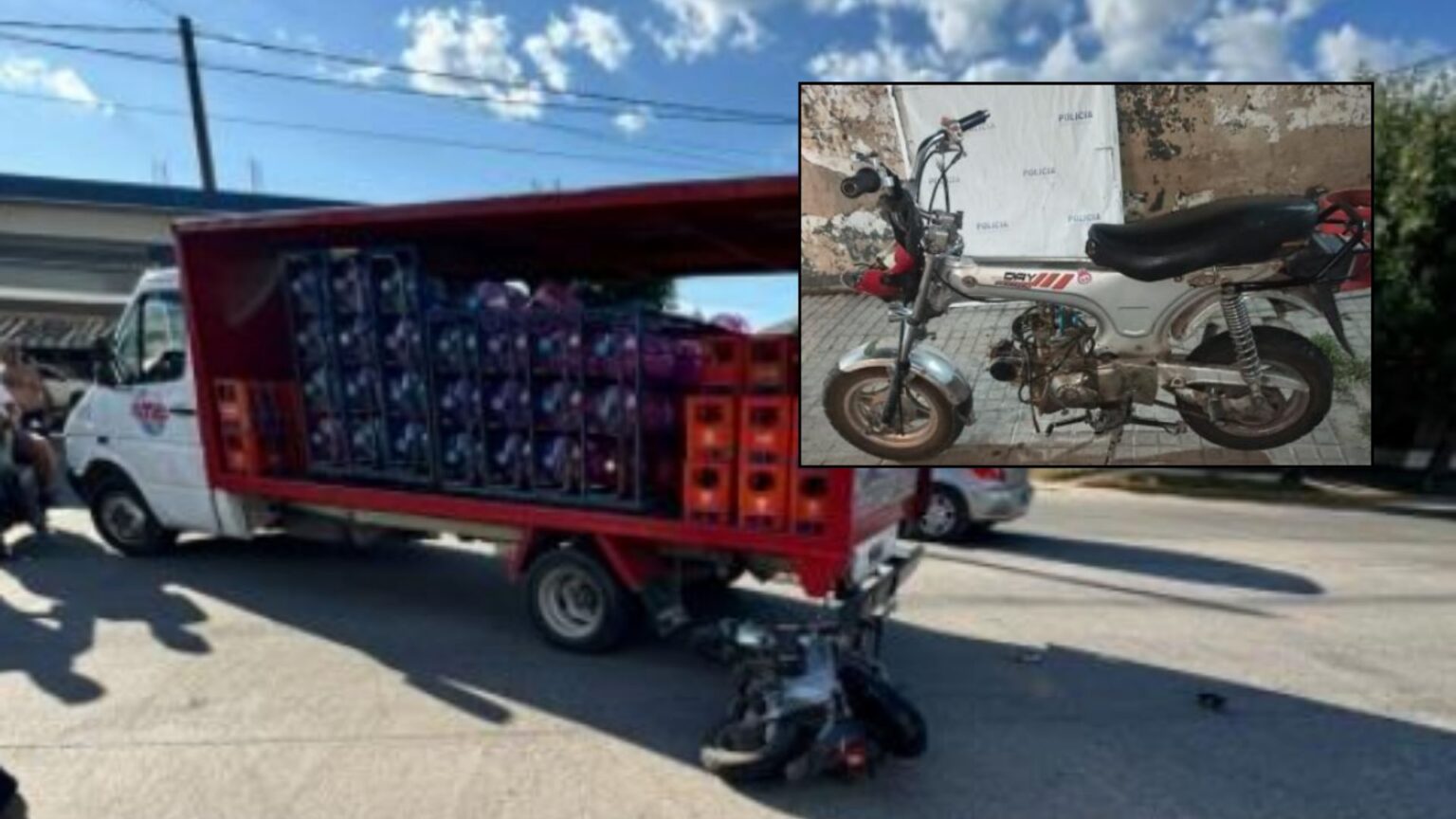 Choque entre un utilitario y una moto: una joven resultó con lesiones leves | FM Avenida