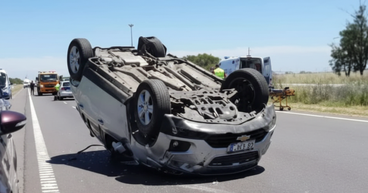 Cinco heridos tras el vuelco de un auto en la Ruta 9 | FM Avenida
