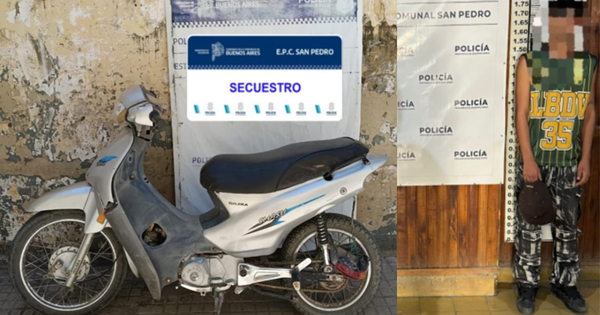 Interceptan a un joven que circulaba en una moto robada | FM Avenida
