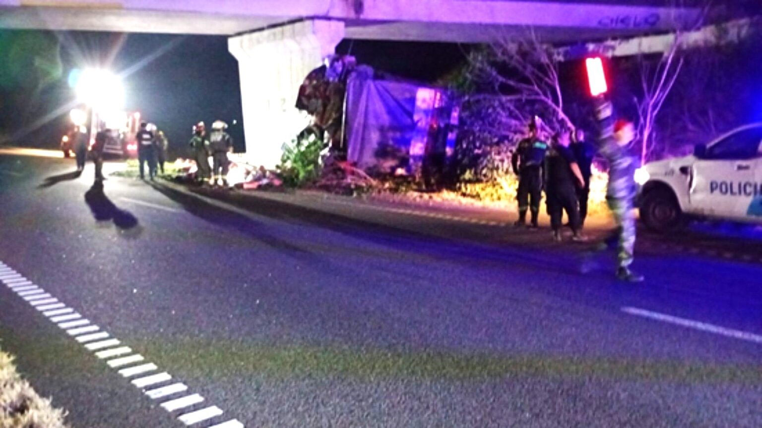 Accidente de un camión en Ruta 9: impactó contra el puente de acceso a La Buena Moza | FM Avenida