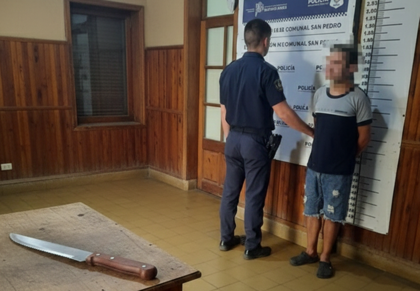 Amenazó a su pareja con un cuchillo en la calle y fue detenido | FM Avenida