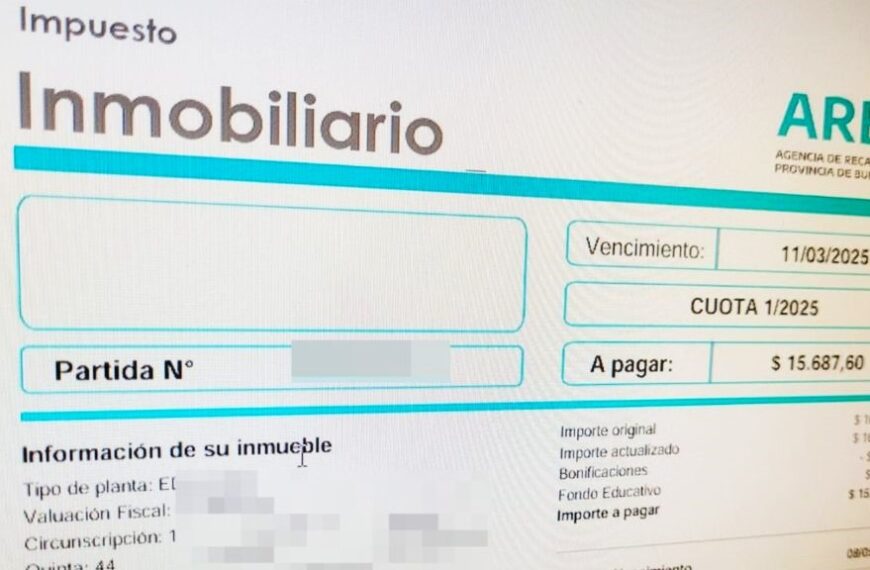 Impuesto Inmobiliario: llega el primer vencimiento de los tributos bonaerenses | FM Avenida