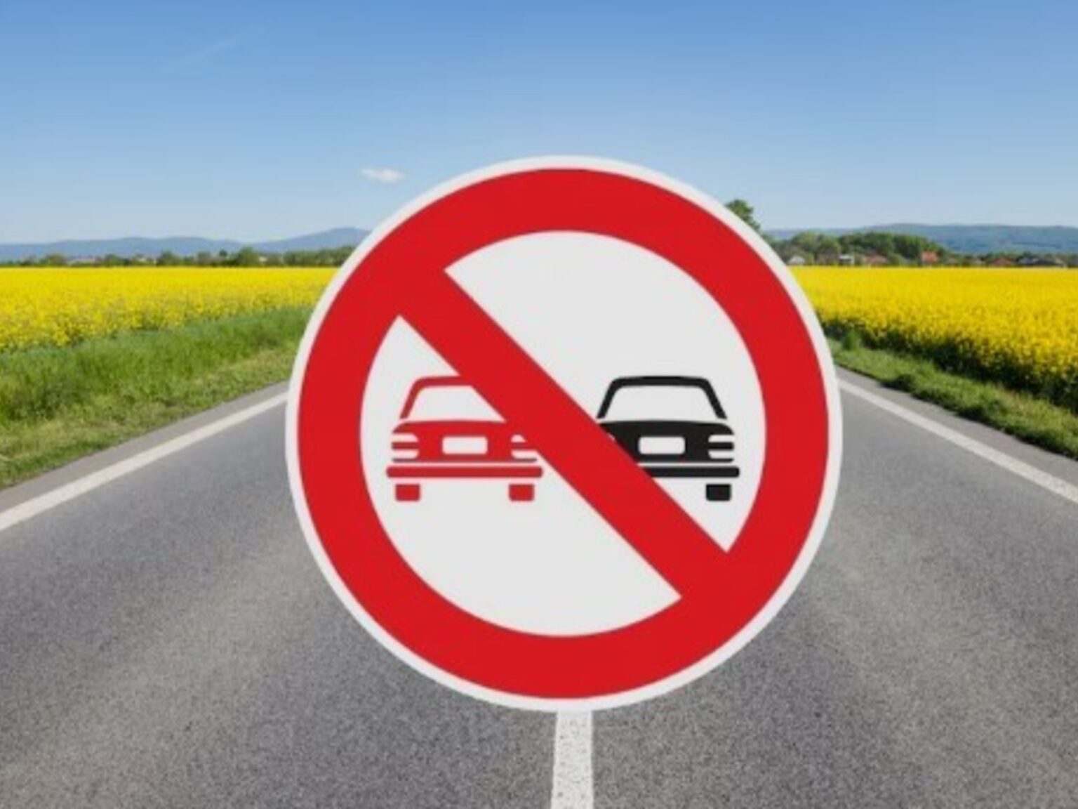 Qué significa esta señal de tránsito con dos autos en paralelo y una franja roja cruzada | FM Avenida