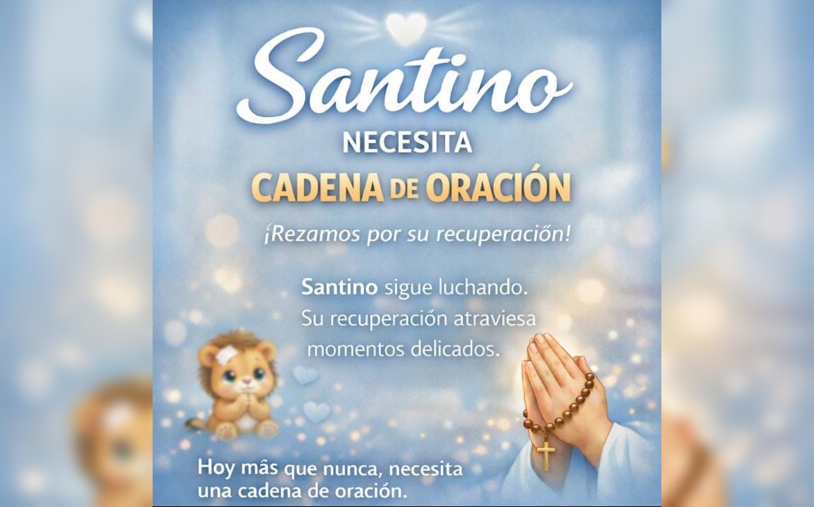 Vuelven a pedir cadena de oración por Santino, que sigue delicado en el Garrahan | FM Avenida