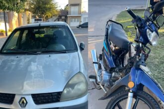 Accidente entre un auto y una moto: un adolescente trasladado al Hospital | FM Avenida