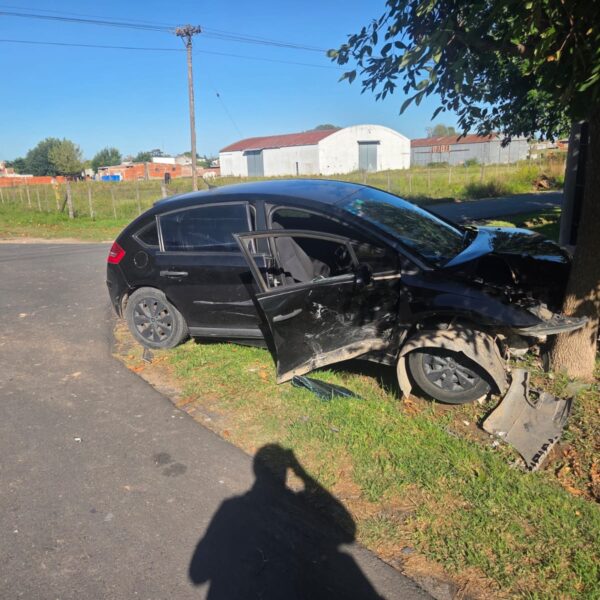 Chocaron dos autos en Depietri e Yrigoyen: uno terminó contra un árbol | FM Avenida