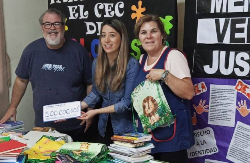 Donación internacional para el Centro Educativo N° 805 de Santa Lucía | FM Avenida