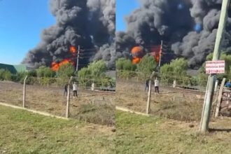 Impactante incendio en un depósito de pinturas en Moreno: evacuaciones y 25 dotaciones bomberos | FM Avenida