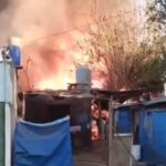 Impactante incendio y detonaciones en un depósito en Mariano Acosta: "Las garrafas explotan y vuelan 150 metros" | FM Avenida