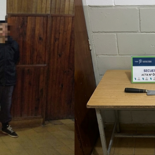 Un hombre que provocaba disturbios con un cuchillo fue detenido por la policía | FM Avenida