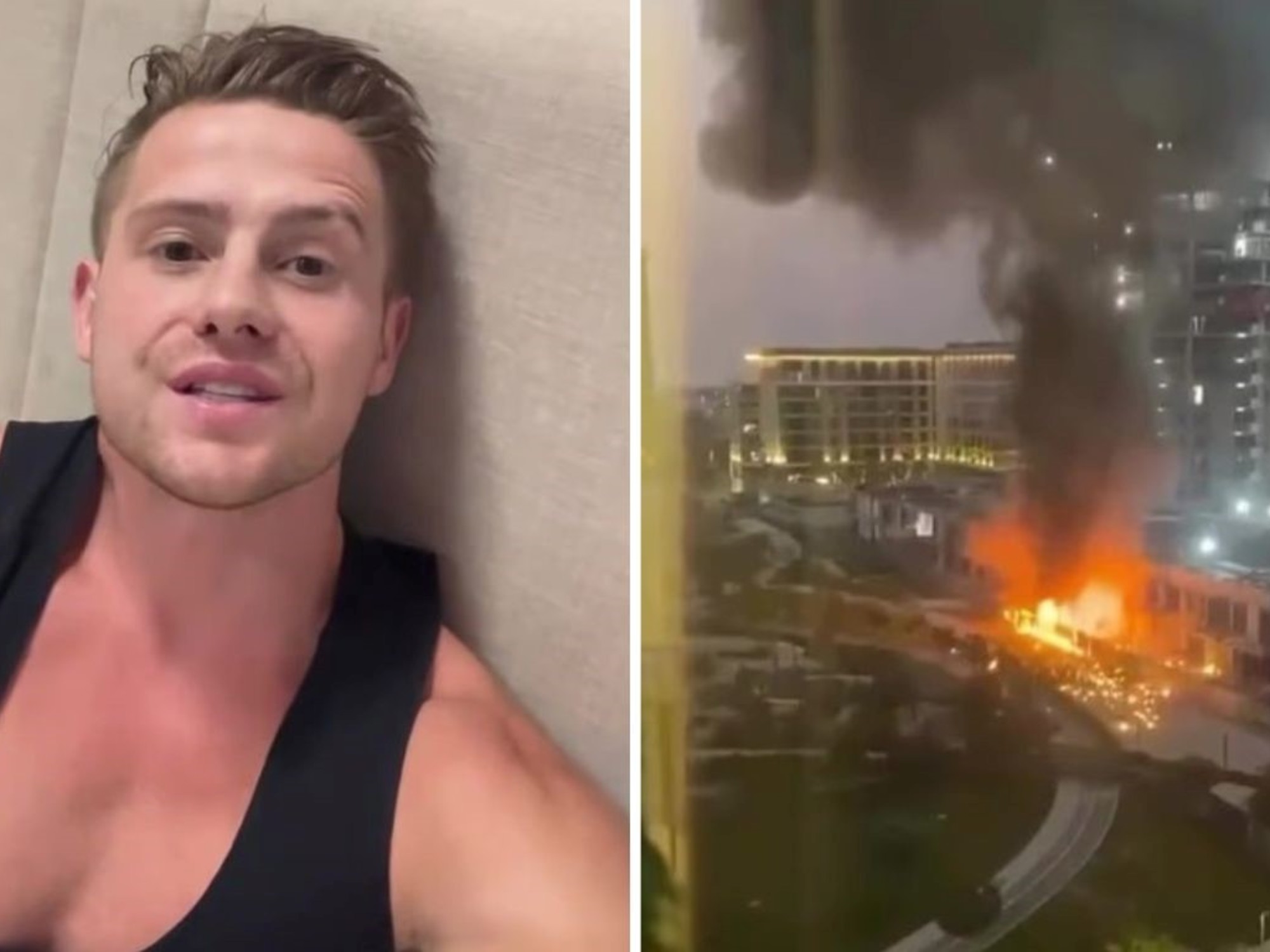 Una ex estrella televisiva grabó el momento en el que misiles explotaron en Dubái: el video | FM Avenida