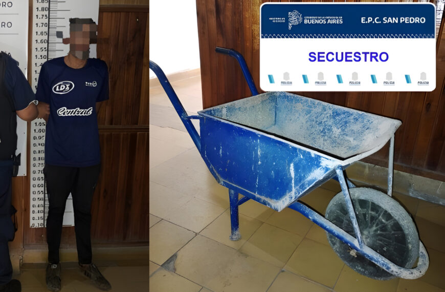 Detenido tras robar una carretilla y una pala de la caja de una camioneta