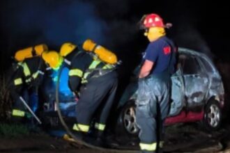 Gobernador Castro: una mujer resultó ilesa tras incendiarse su vehículo en un camino rural | FM Avenida