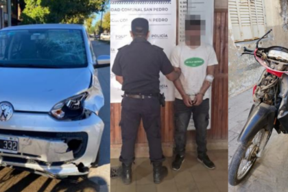 Robó una moto, chocó contra un auto y terminó detenido tras intentar fugarse a pie | FM Avenida