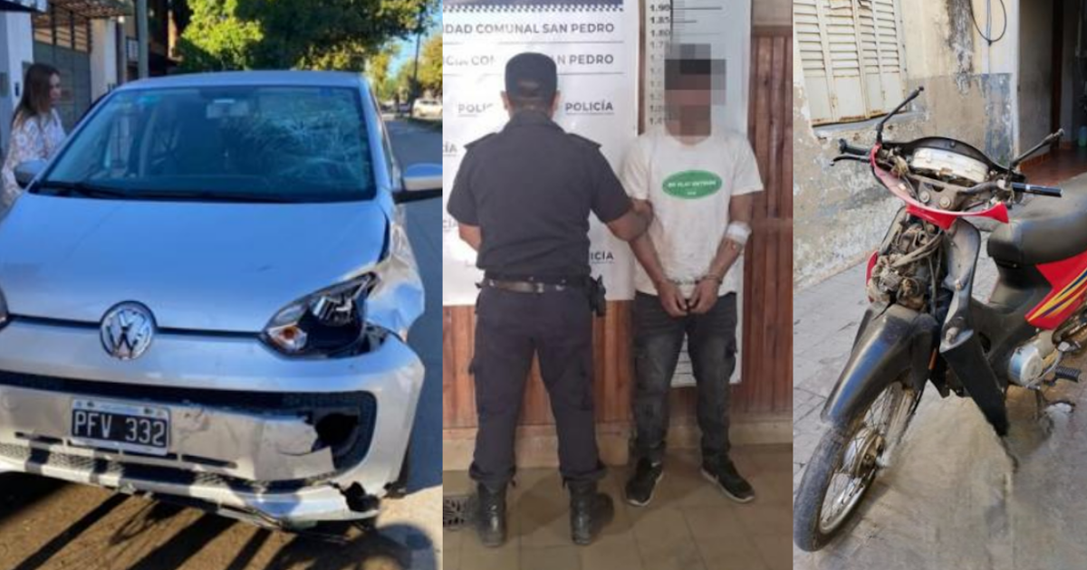 Robó una moto, chocó contra un auto y terminó detenido tras intentar fugarse a pie | FM Avenida