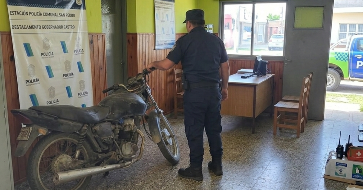 Secuestran en Gobernador Castro una moto robada en Baradero | FM Avenida