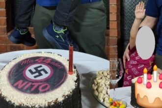 Misiones: festejó su cumpleaños con una esvástica en la torta y un niño haciendo el saludo nazi | FM Avenida
