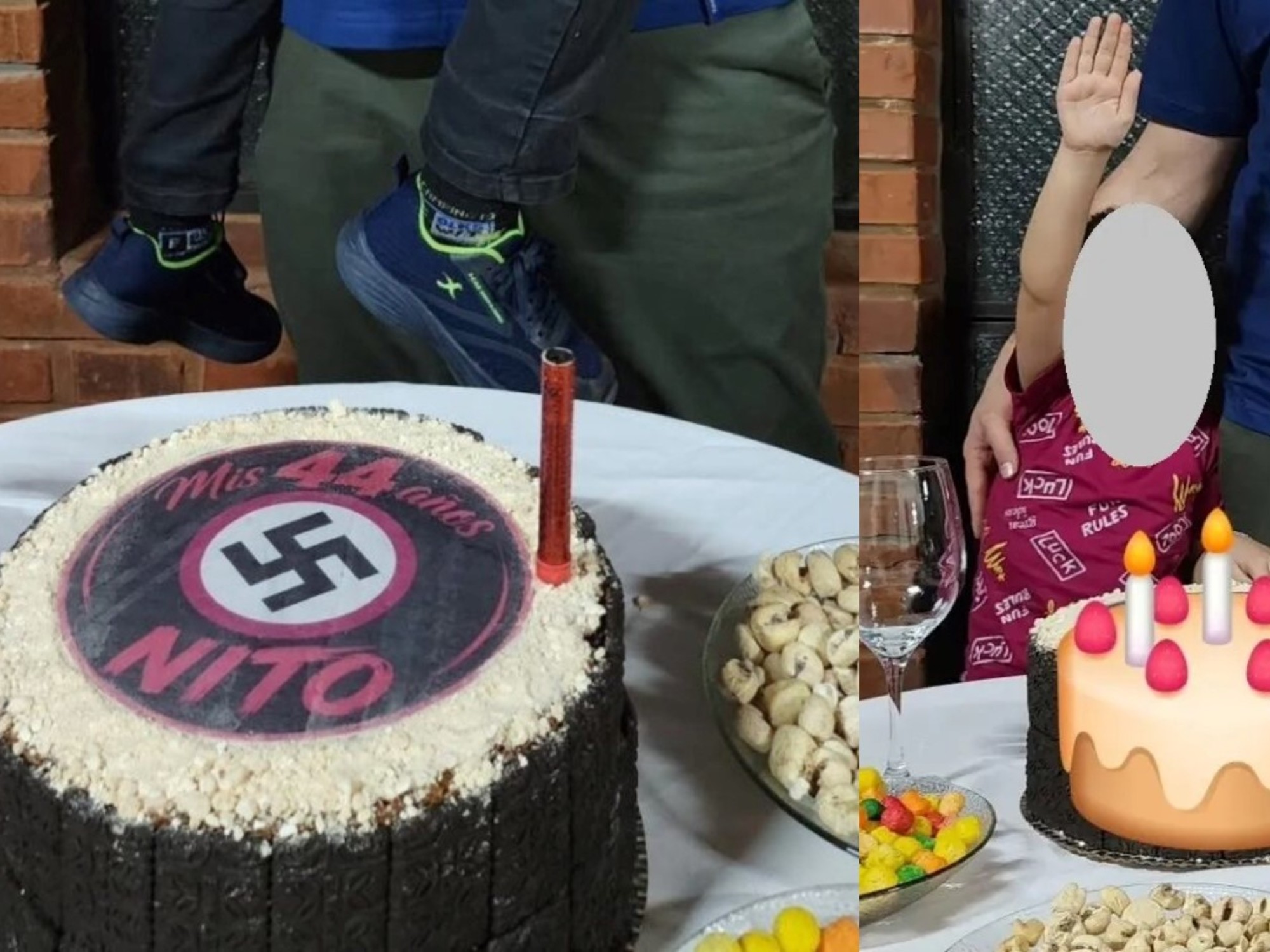 Misiones: festejó su cumpleaños con una esvástica en la torta y un niño haciendo el saludo nazi | FM Avenida