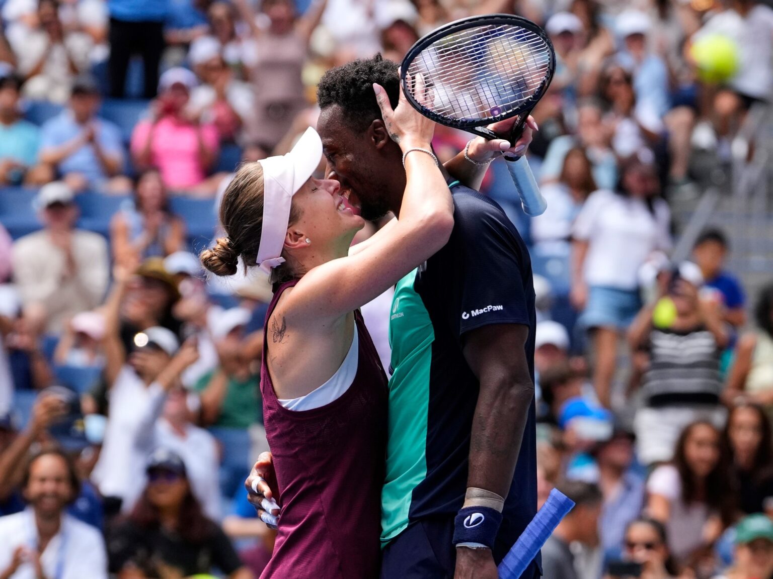 Monfils ganó con su mujer Svitolina en el dobles mixto de US Open y dejó una respuesta que hizo reír a todos: "Esposa feliz, vida feliz" | FM Avenida