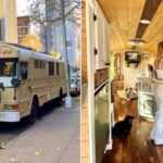 Una pareja pagó 5.000 dólares por un autobús escolar de 12 metros comprado en eBay: tardaron menos de tres años en transformarlo ellos mismos utilizando videos de YouTube, invirtieron 40.000 dólares en la renovación y ahora viven viajando, gastando alrededor de un tercio de lo que pusieron en una casa tradicional | FM Avenida