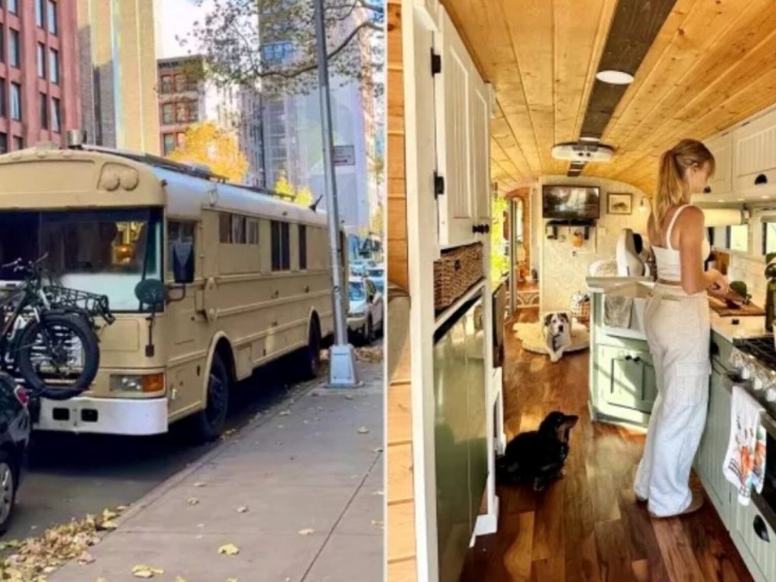 Una pareja pagó 5.000 dólares por un autobús escolar de 12 metros comprado en eBay: tardaron menos de tres años en transformarlo ellos mismos utilizando videos de YouTube, invirtieron 40.000 dólares en la renovación y ahora viven viajando, gastando alrededor de un tercio de lo que pusieron en una casa tradicional | FM Avenida