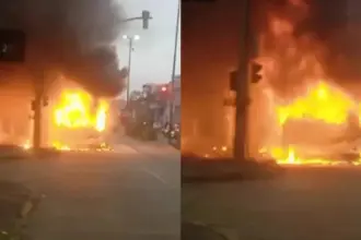 En Berazategui, se incendió un colectivo que llevaba 25 pasajeros | FM Avenida