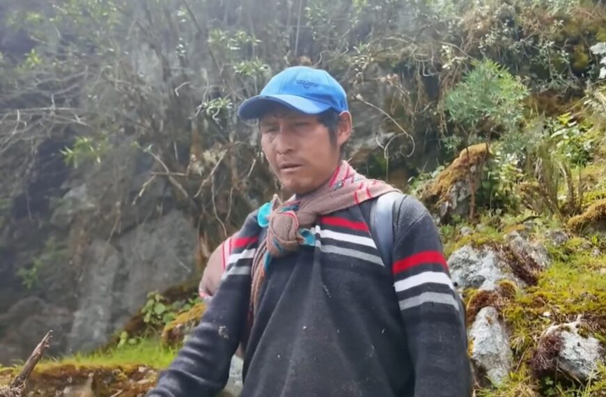 Narciso Cóndor  sobrevive en una cueva de los Andes: "Ahí me quedo cuando voy a ver los animales de mi padrino" | FM Avenida