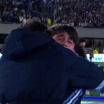 Thiago Messi contagió el llanto por la despedida de papá Lionel: el tierno momento en que se refugió en los brazos del 10 | FM Avenida