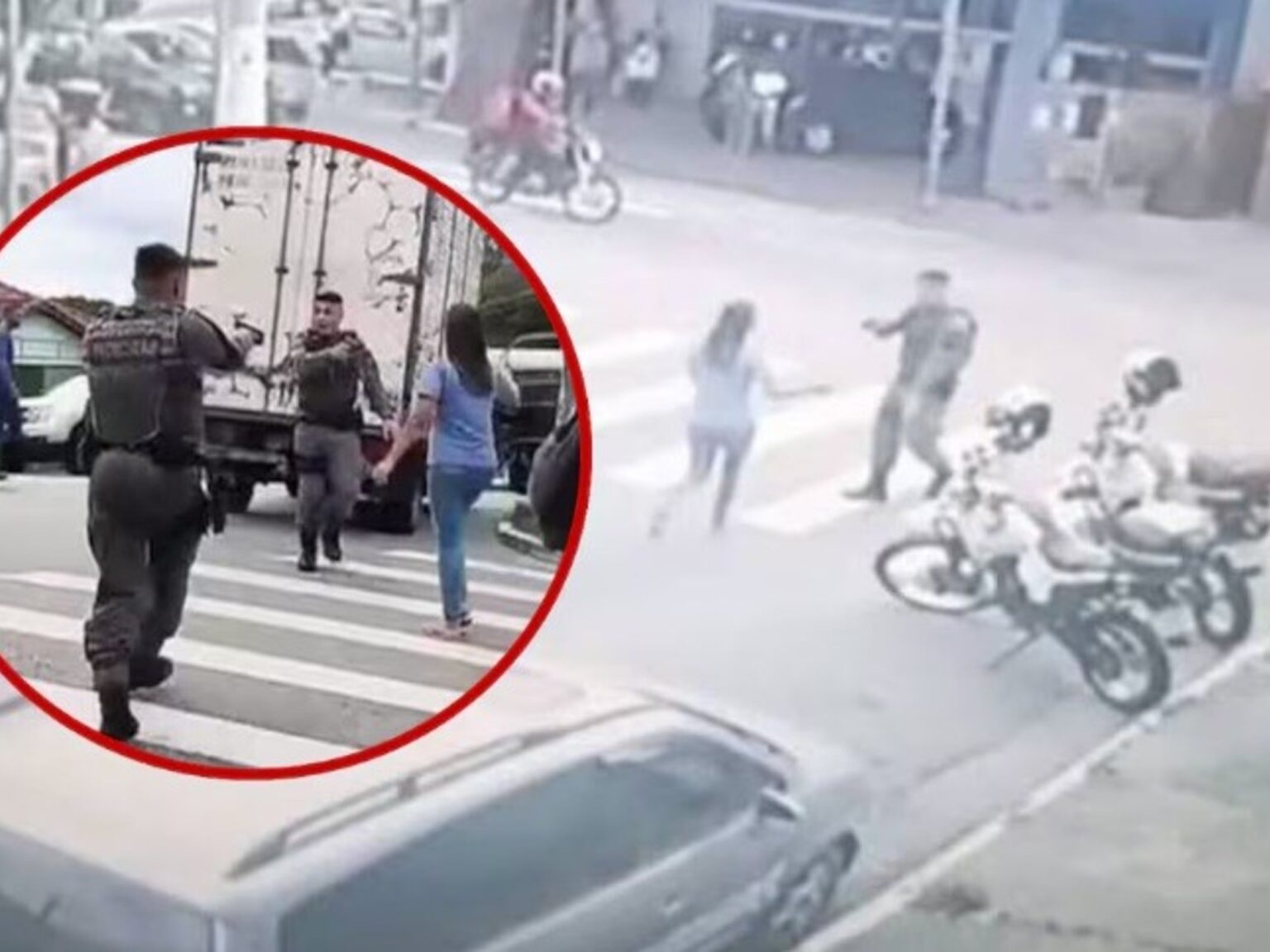 Violencia extrema en Brasil: una mujer amenazó con un cuchillo a un policía en plena calle y fue abatida de un tiro | FM Avenida
