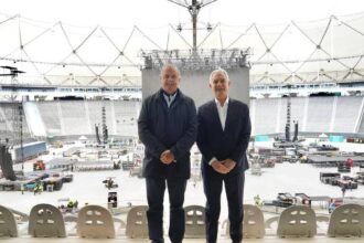 "Será sede del Mundial 2030": el anuncio bomba del director del Estadio Único de La Plata durante una recorrida con Alak | FM Avenida